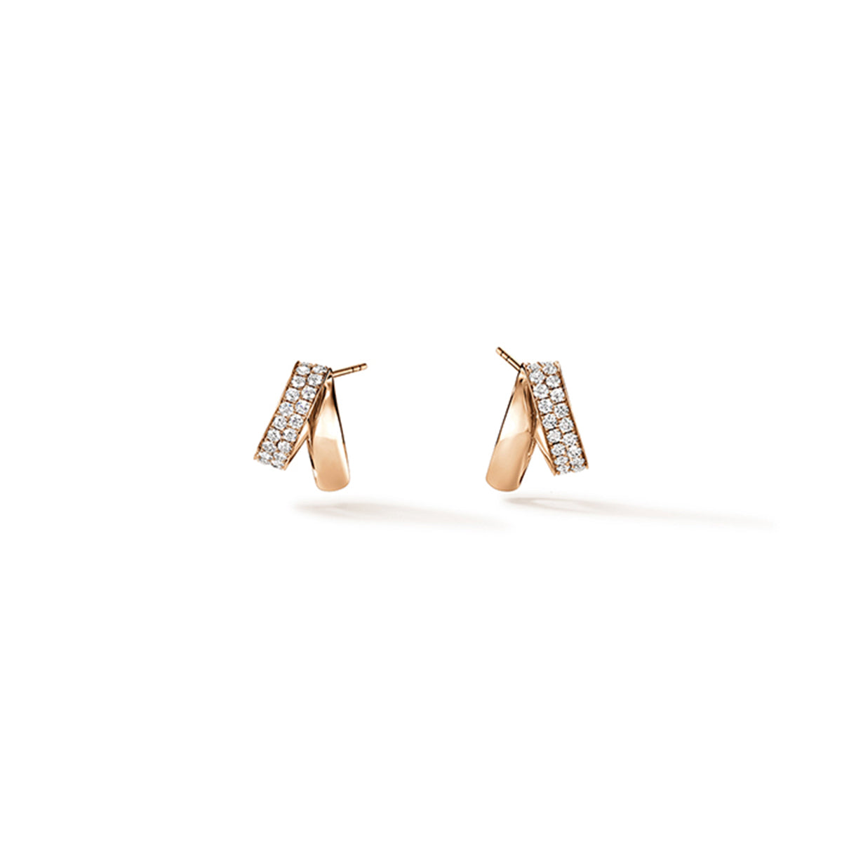 Hearts on Fire flip huggie earrings in rose gold