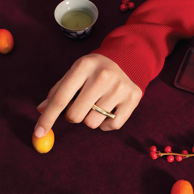 Lu Ring in 18ct gold by Hearts on FIre