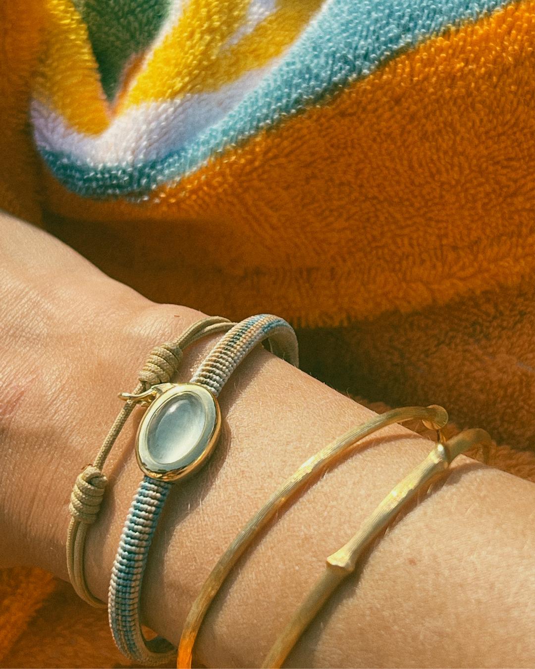 Ole Lynggaard Life Bracelet with Aquamarine 6mm - Cornflower