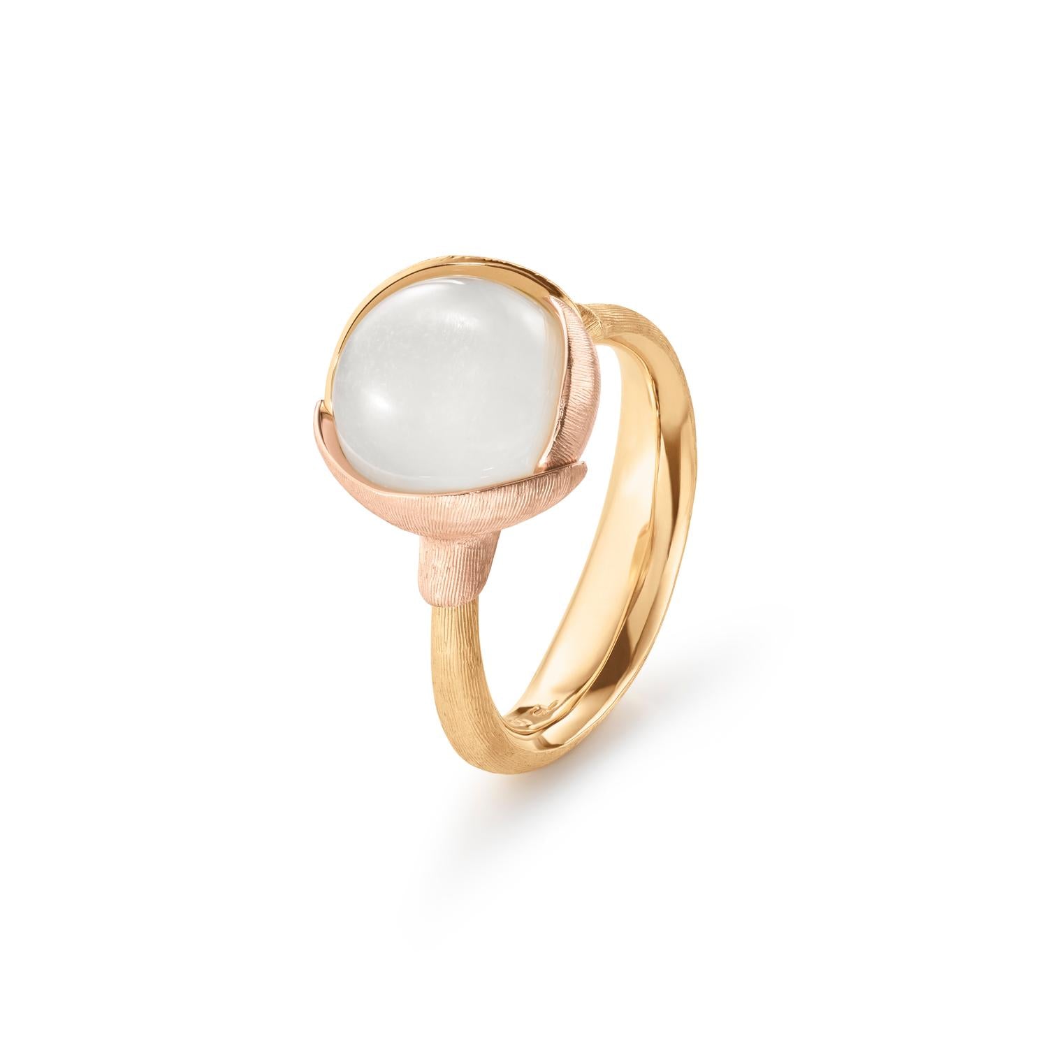 Lotus Ring White Moonstone Ring #2