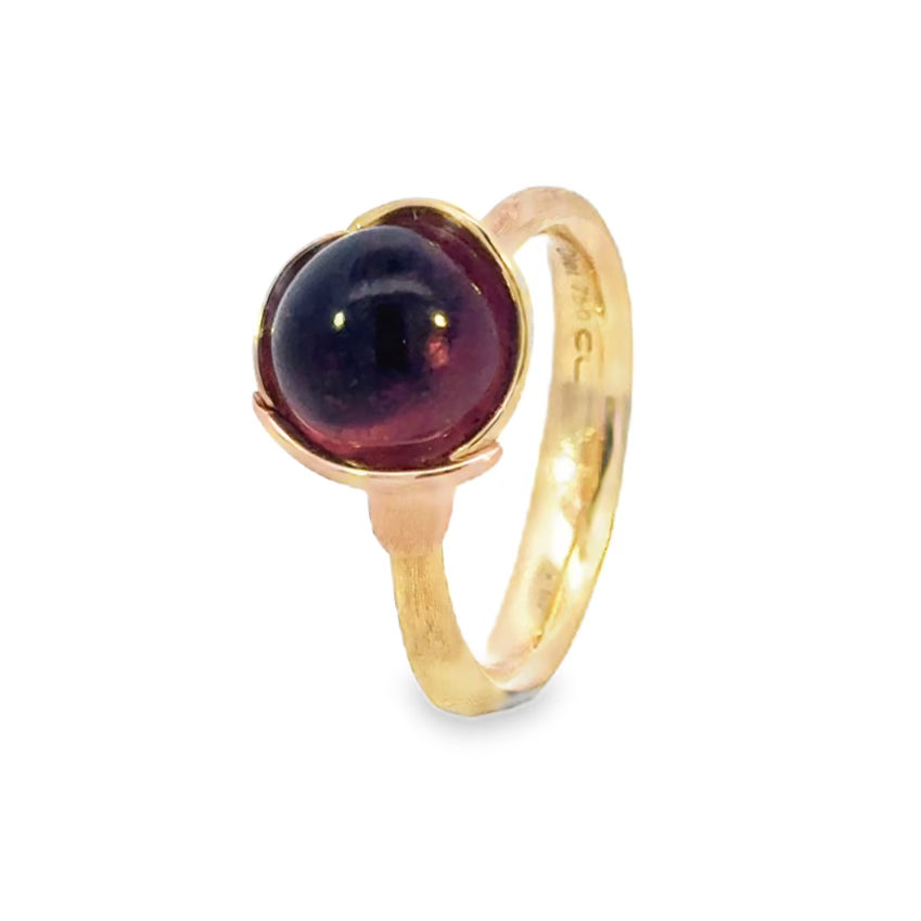 Ole Lynggaard Lotus ring Cerise tourmaline no.1