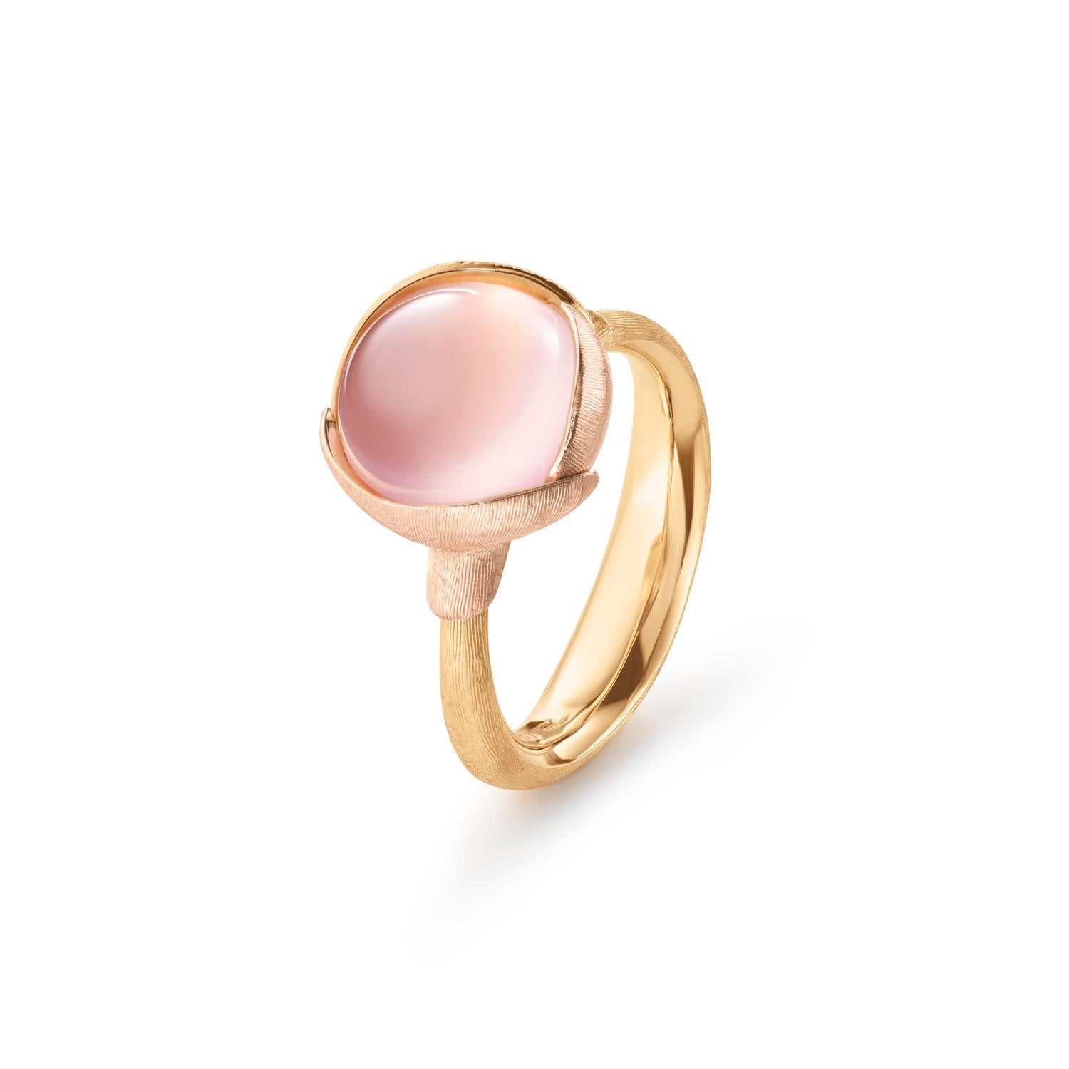 Ole Lynggaard Lotus Ring size 2 Rose Quartz