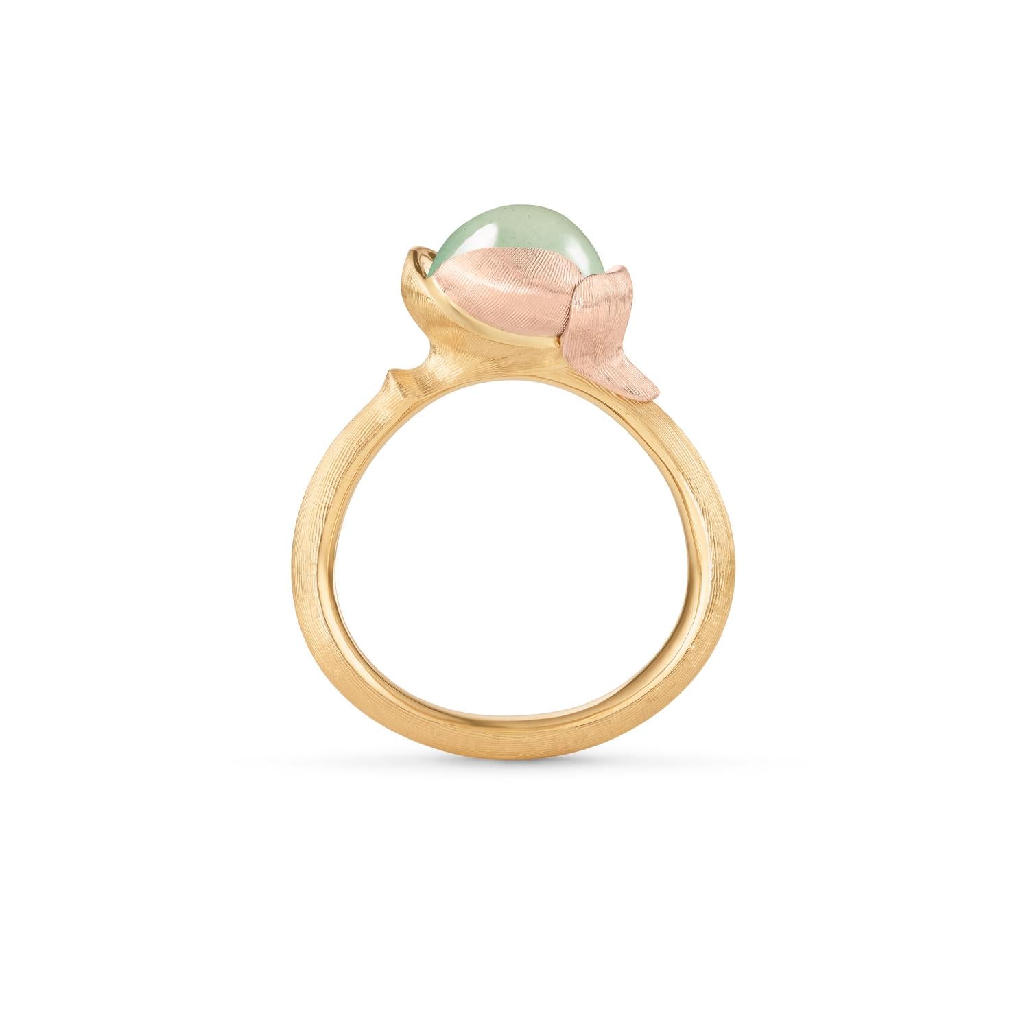 Ole Lynggaard Lotuse RIng with Aquamarine #1 profile view