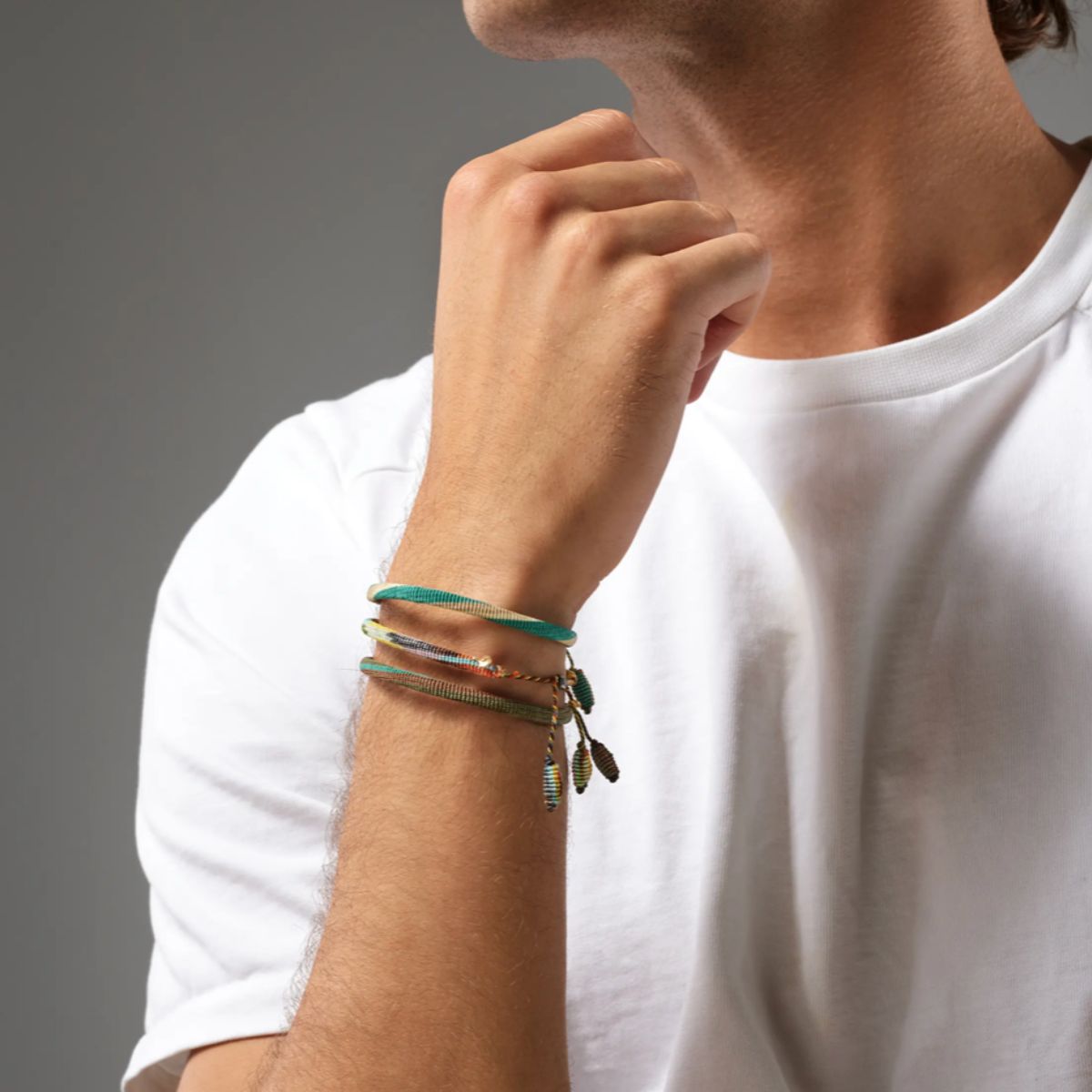 Ole lynggaard life bracelets worn on man