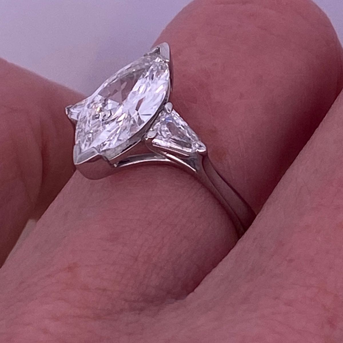 Marquise Diamond ring in platinum at Trewarne's