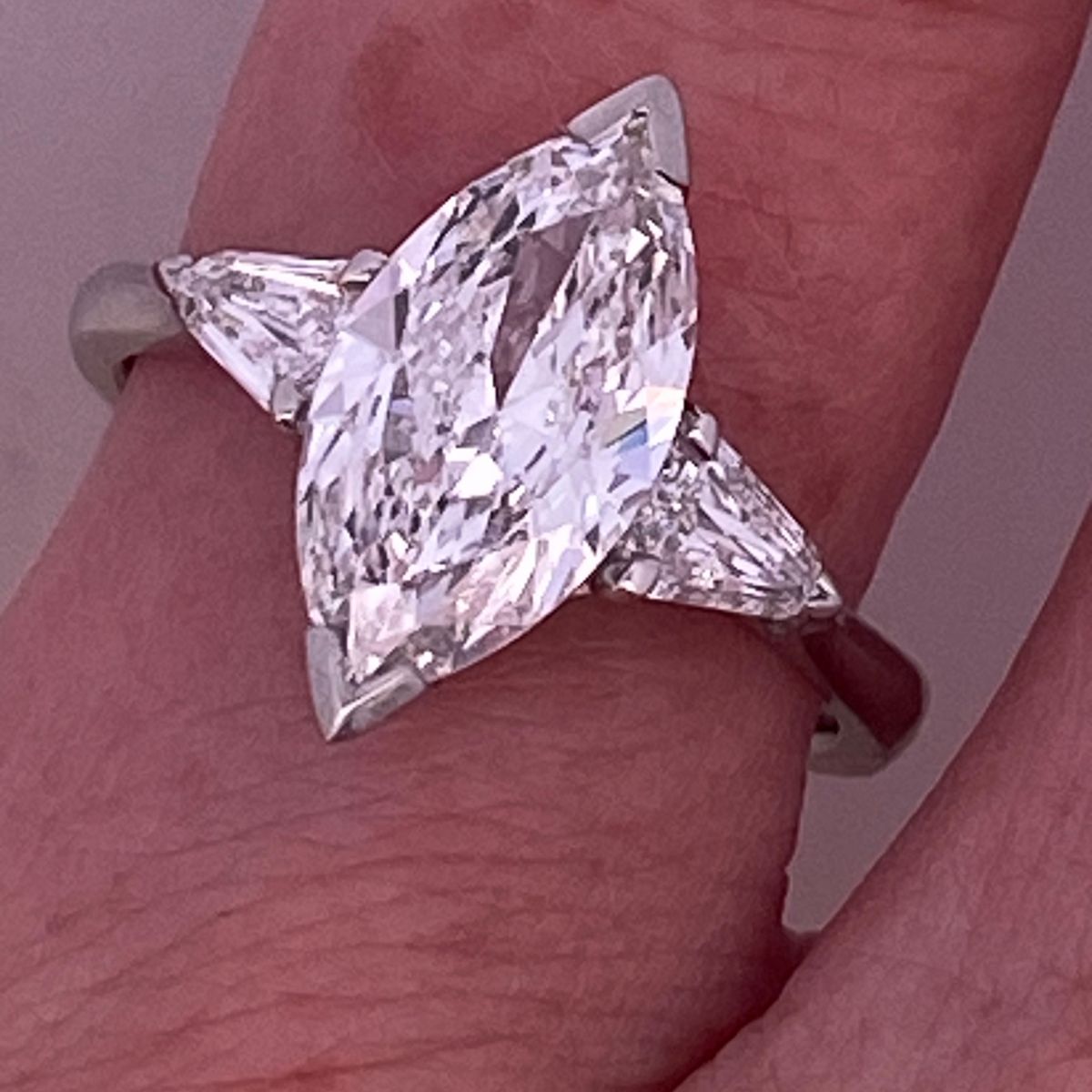 Platinum Marquise Diamond Ring Trewarne Jewellers