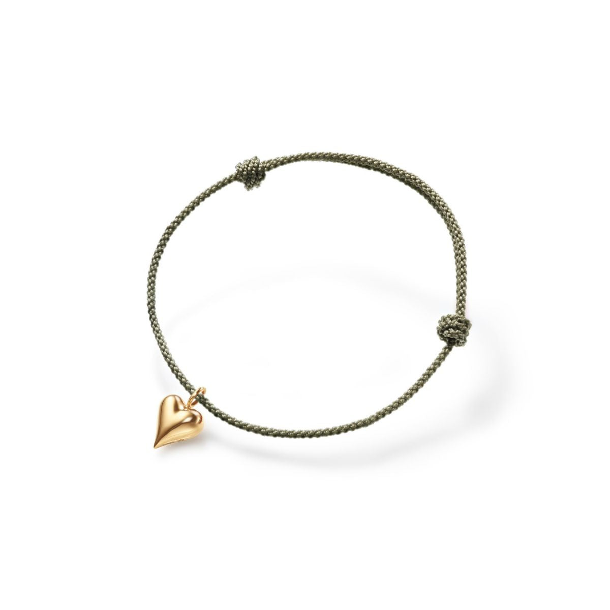 Ole Lynggard connected heart bracelet in dark green