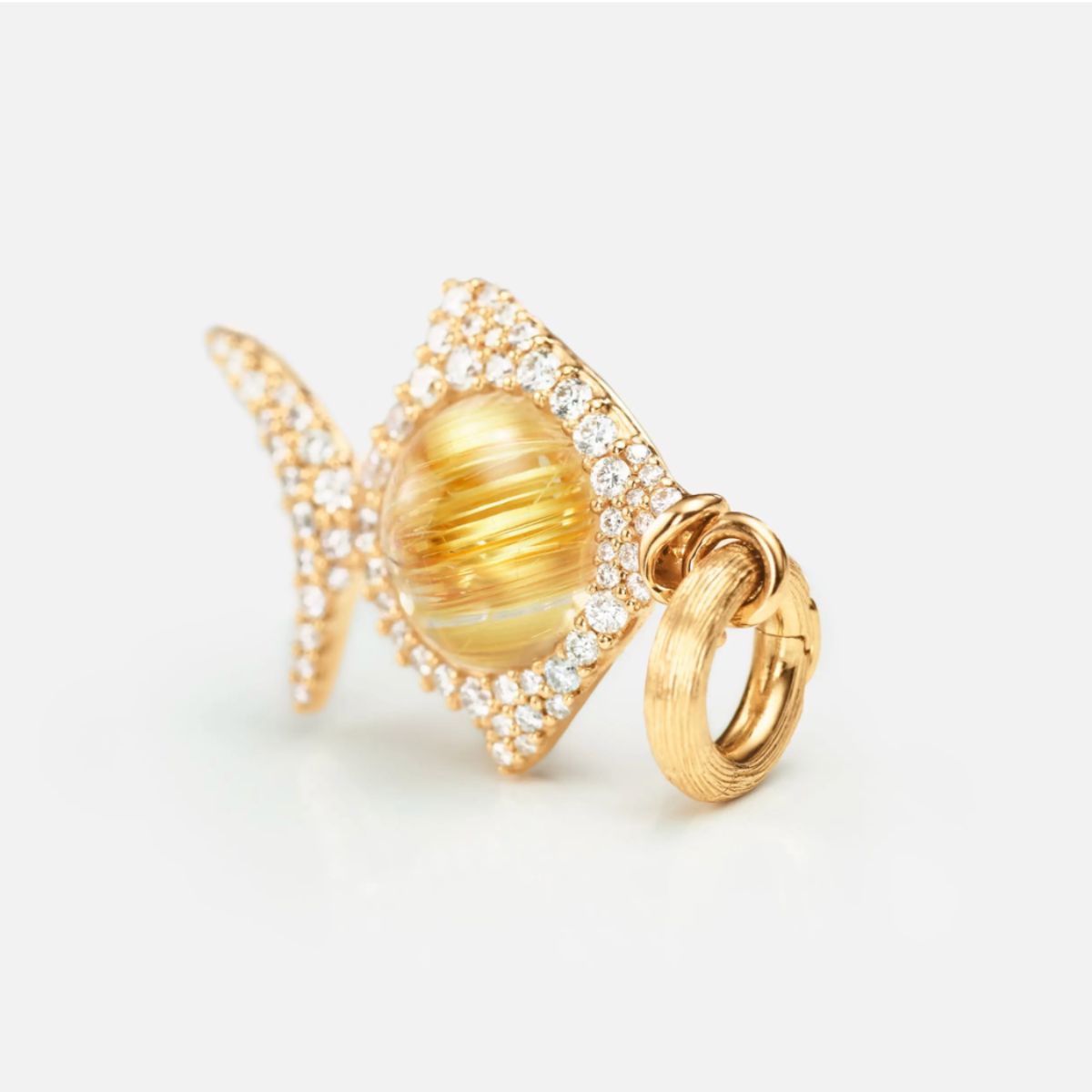 Ole Lynggaard Rutile quarrtz pave charm