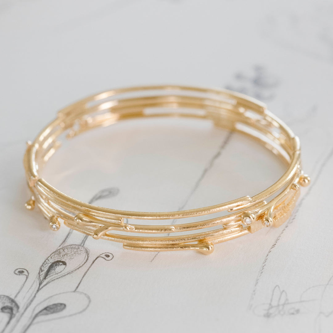 Close up of BoHo bangle by Ole Lynggaard