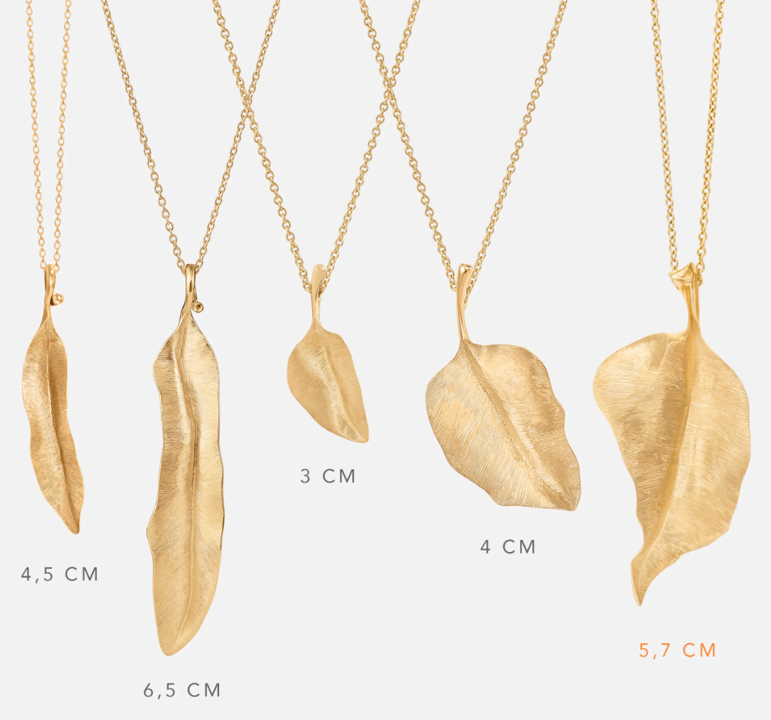 Ole Lynggaard Gold Leaves to show all sizes