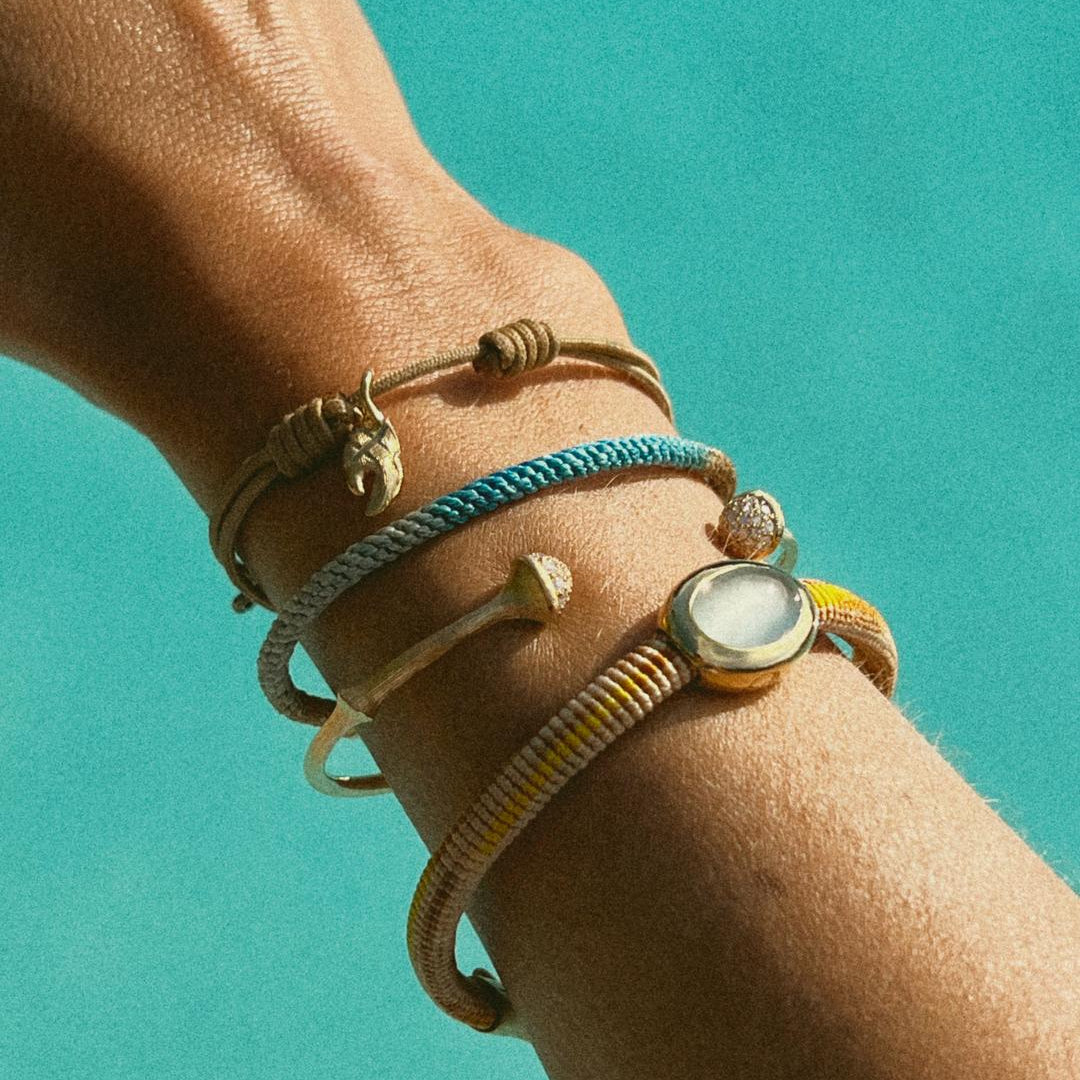 Lady wearing Ole Lynggaard Life and Nature bracelets