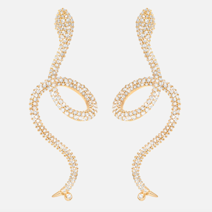 Snake Earrings full Pave' 