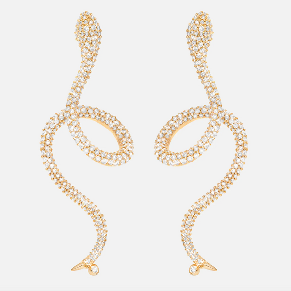 Snake Earrings full Pave' 