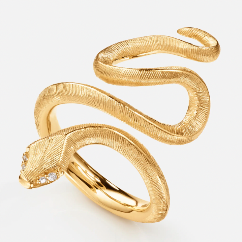 18ct gold snake ring by Ole Lynggaard