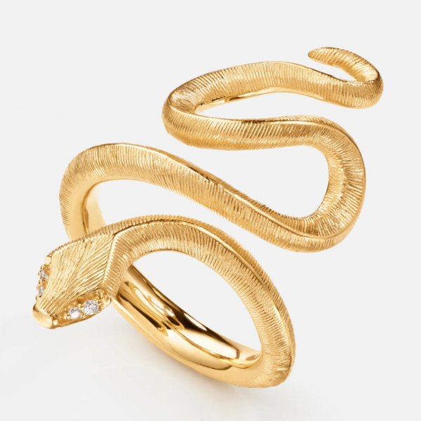 18ct gold snake ring by Ole Lynggaard