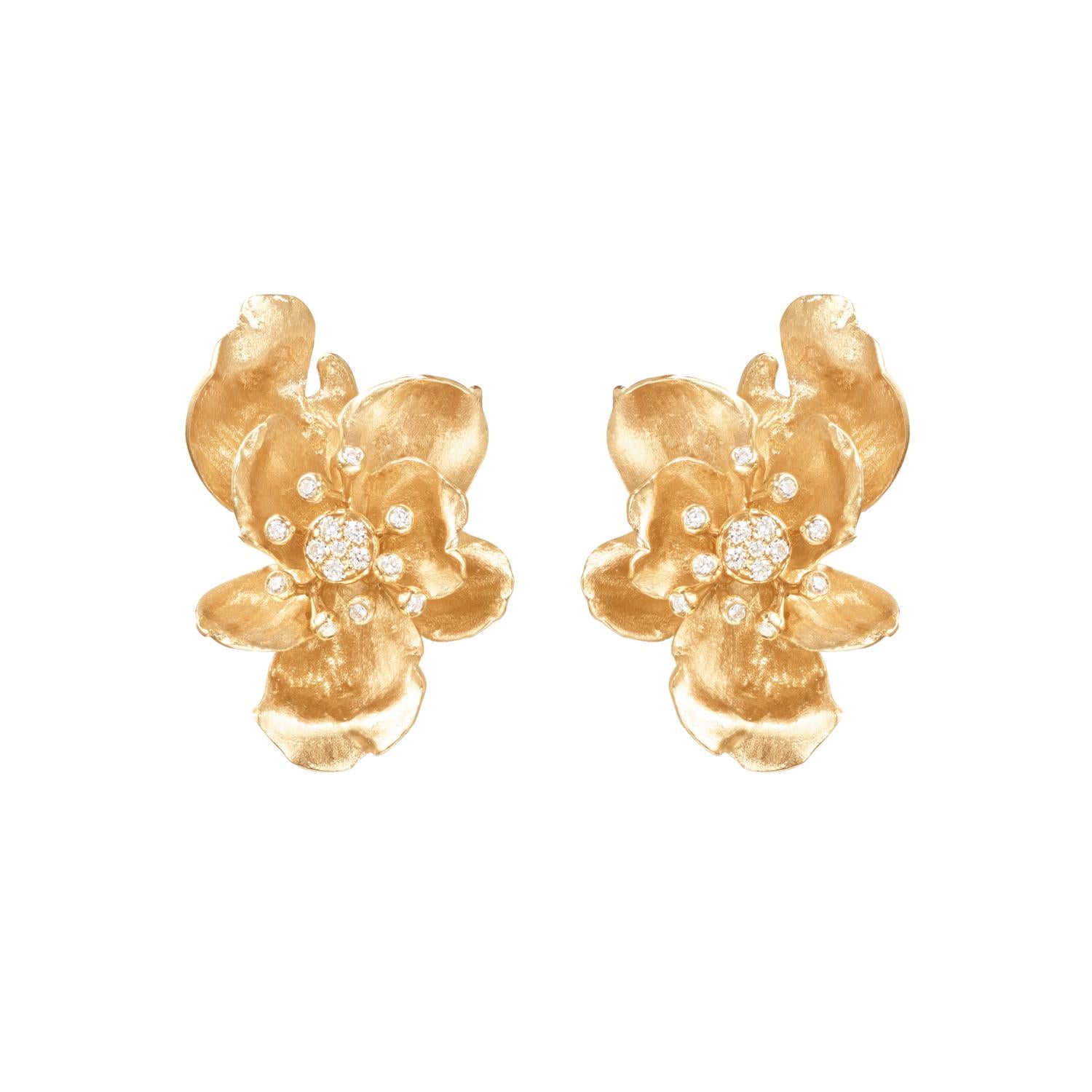 Wild Rose stud earrings by Ole Lynggaard