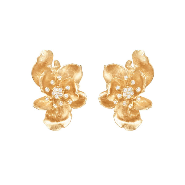 Wild Rose stud earrings by Ole Lynggaard