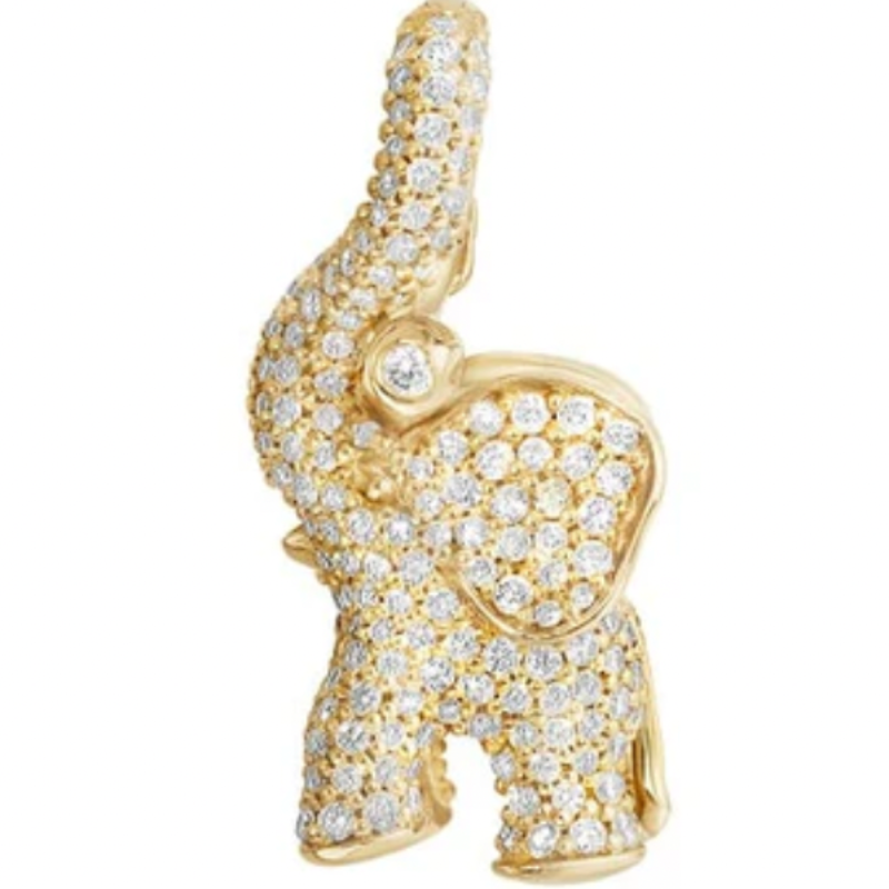 OLC pave medium elephant on collier small
