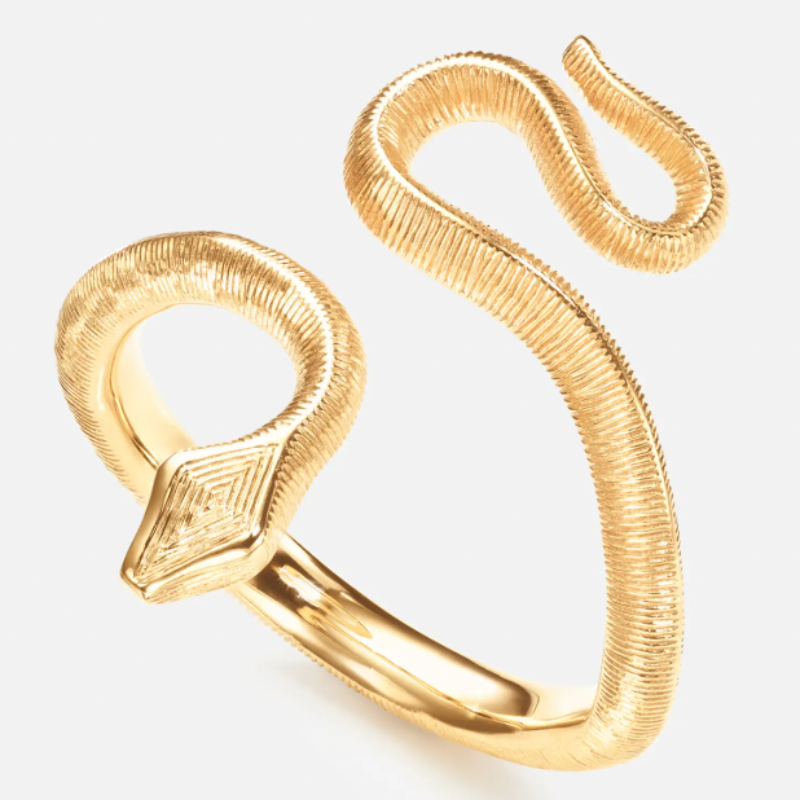 OLC 18ct hold mini snakes ring
