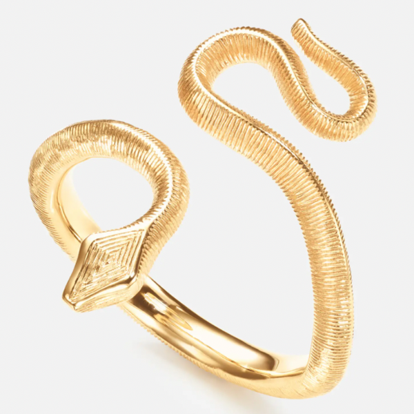 OLC 18ct hold mini snakes ring