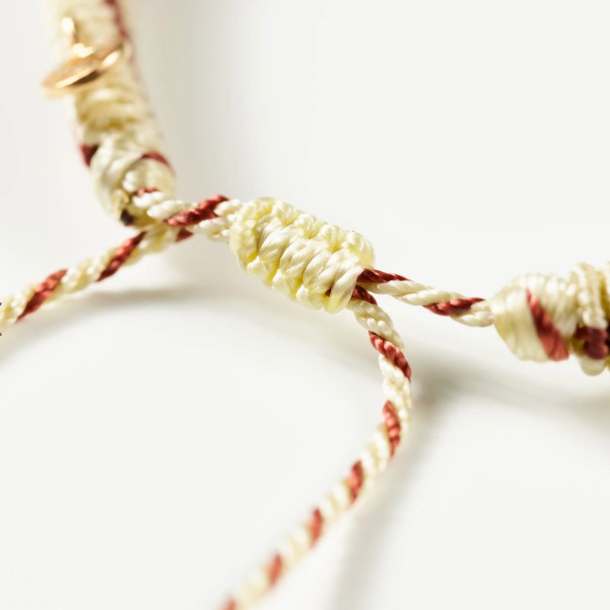 close up of life bracelet drawstring by ole lynggaard