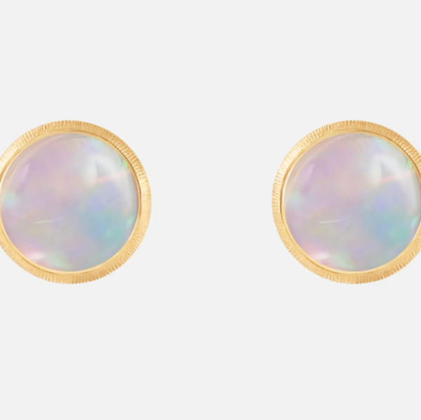Opal Lotus stud earrings bu Ole Lynggaard 