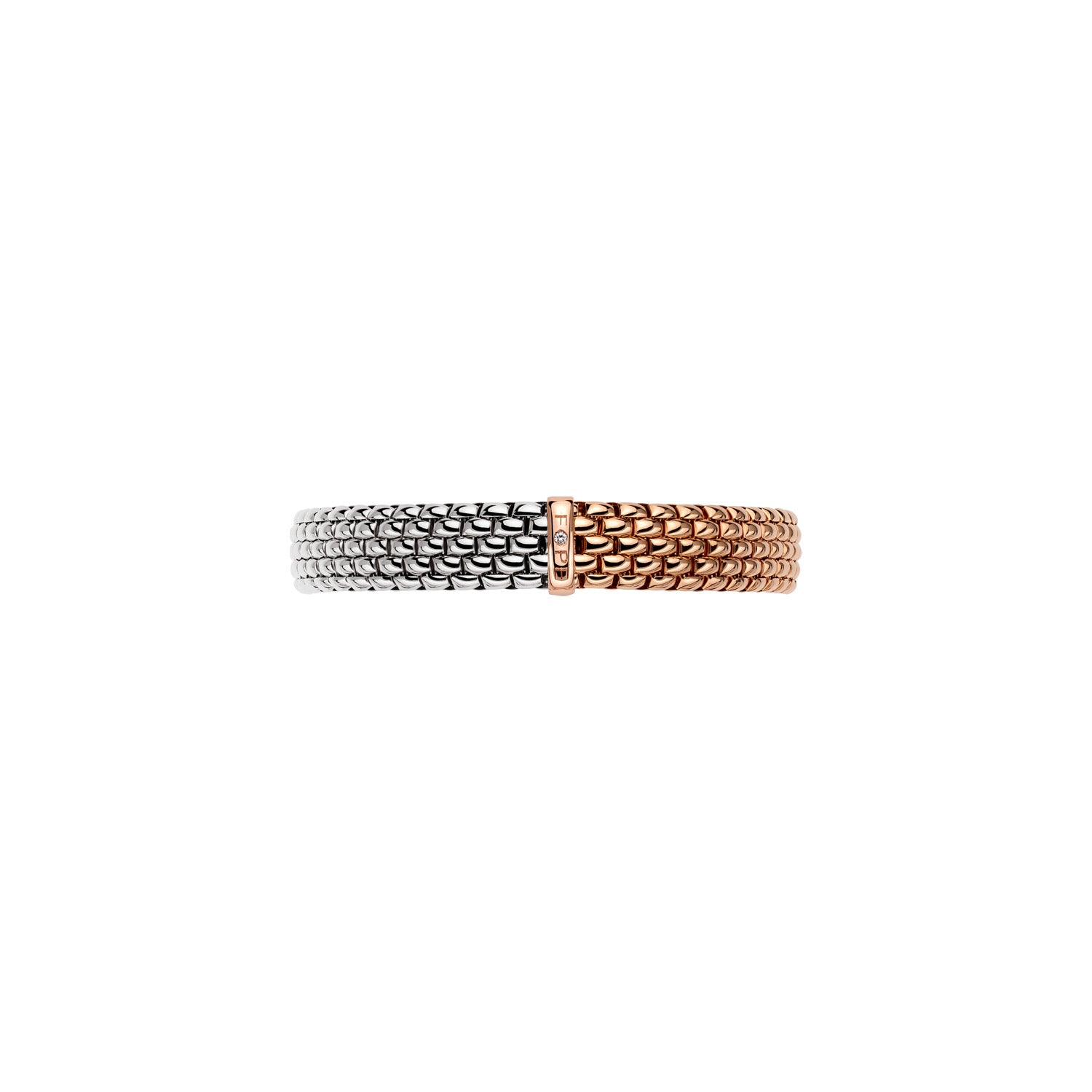 Font on image of Fope Panorama BiColour rose and white gold bracelet