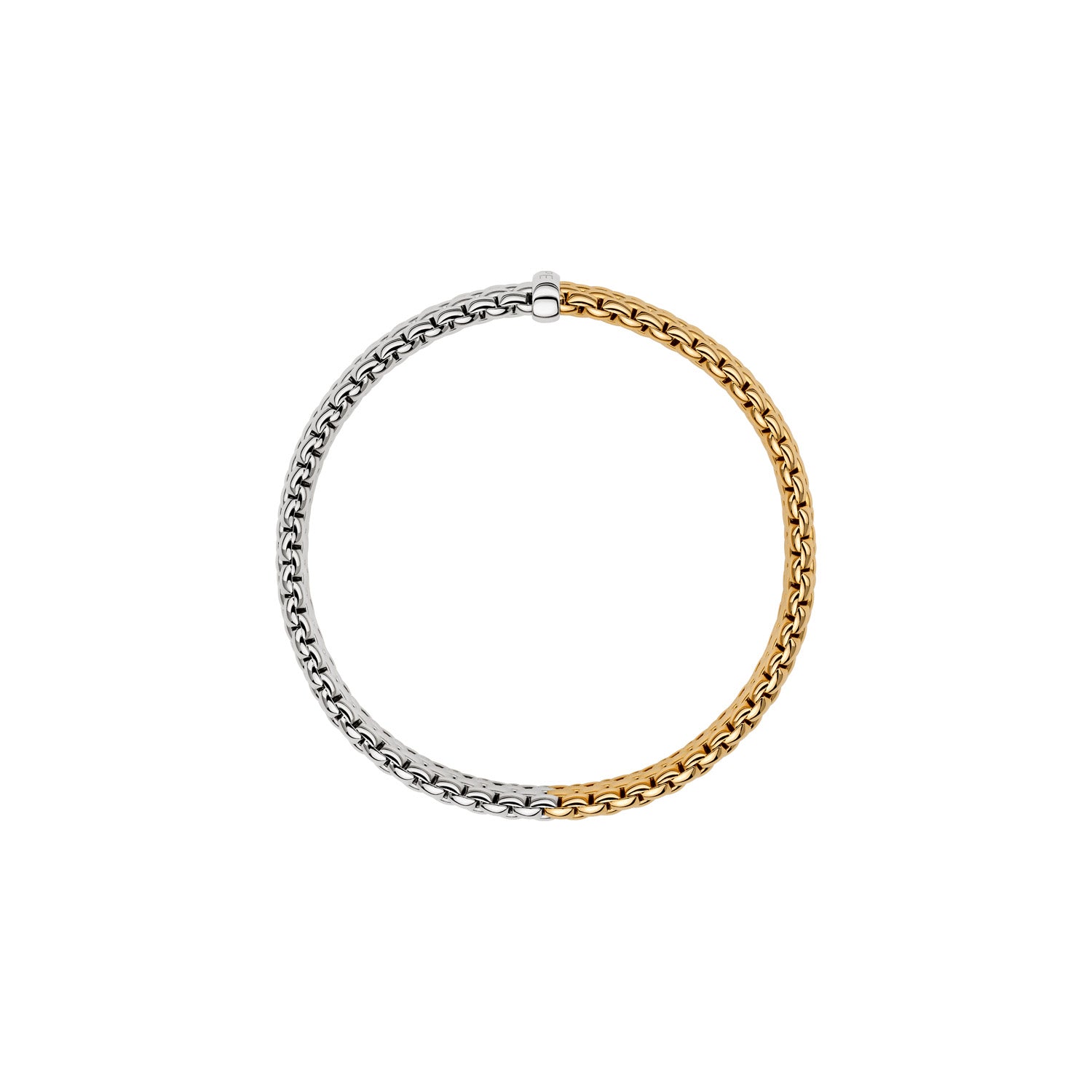 Fope Panorama Essentials BiColour bracelet profile image Yellow and White Gold