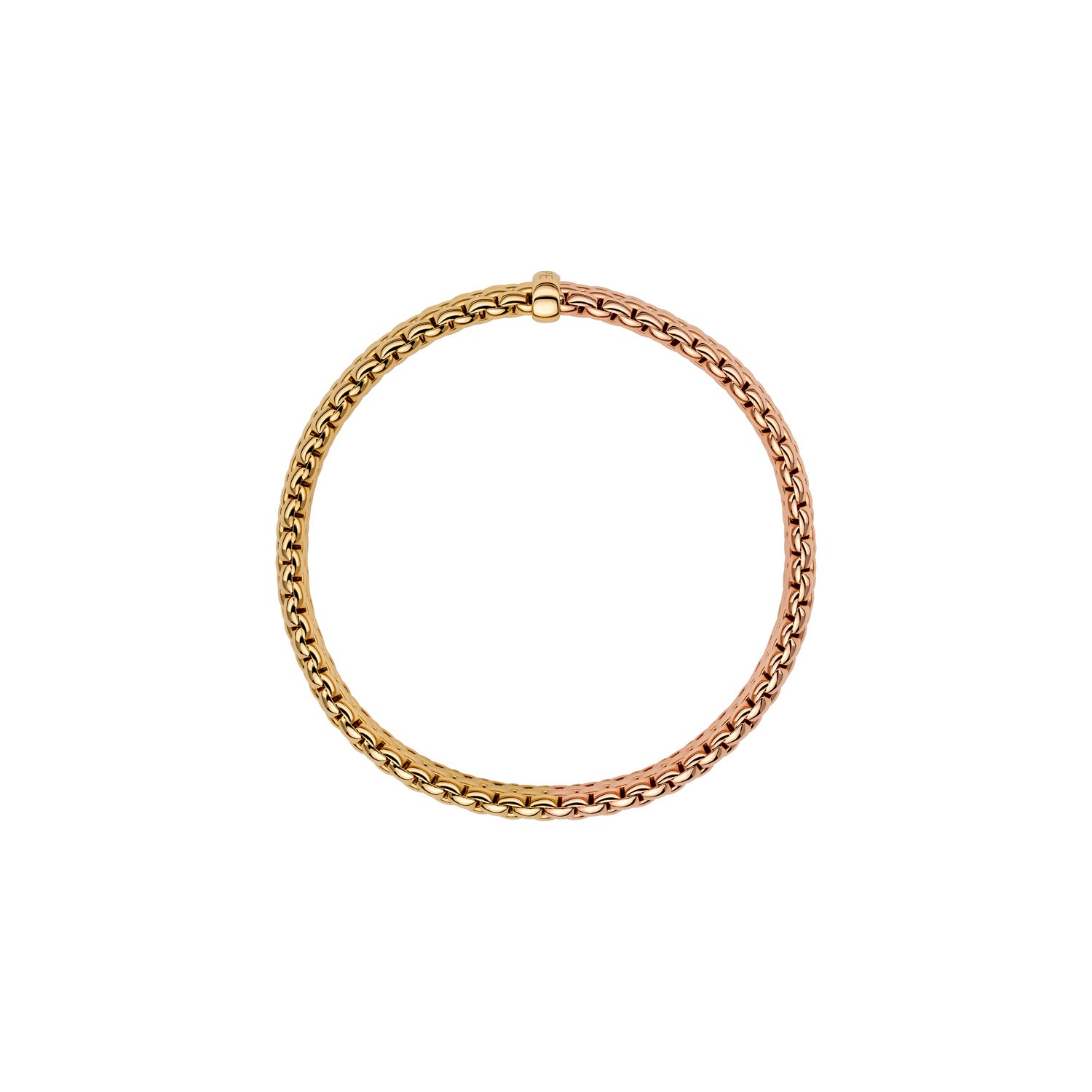 Fope Panorama Essentials Bracelet profile yellow and rose gold
