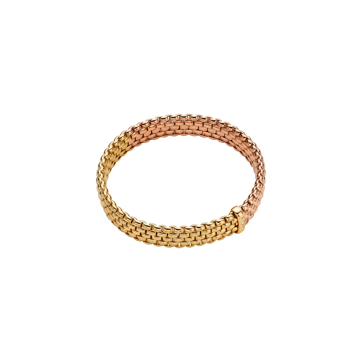 Fope Panorama Essentials BiColour bracelet yellow and rose gold