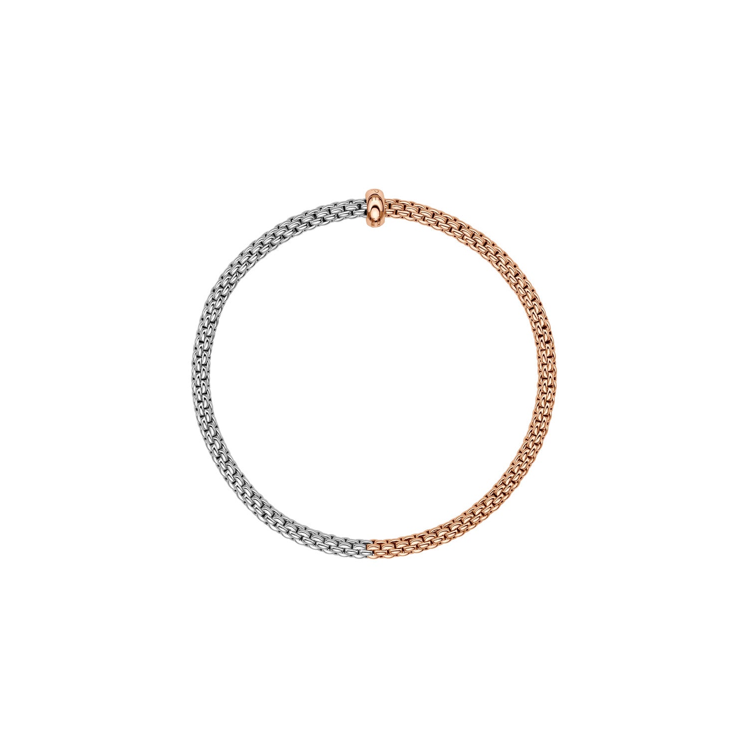 Fope Prima Essentials BiColour bracelet in Rose and White gold