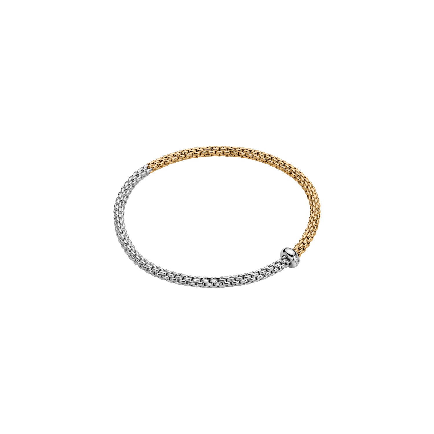 Fope Prima Essentials BiColour Bracelet in Yellow and White Gold