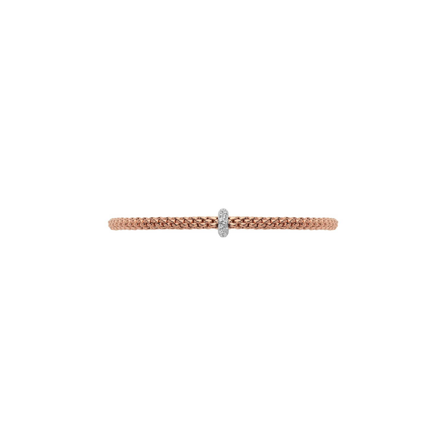 Fope Prima Rose Gold bracelet with diamond rondel