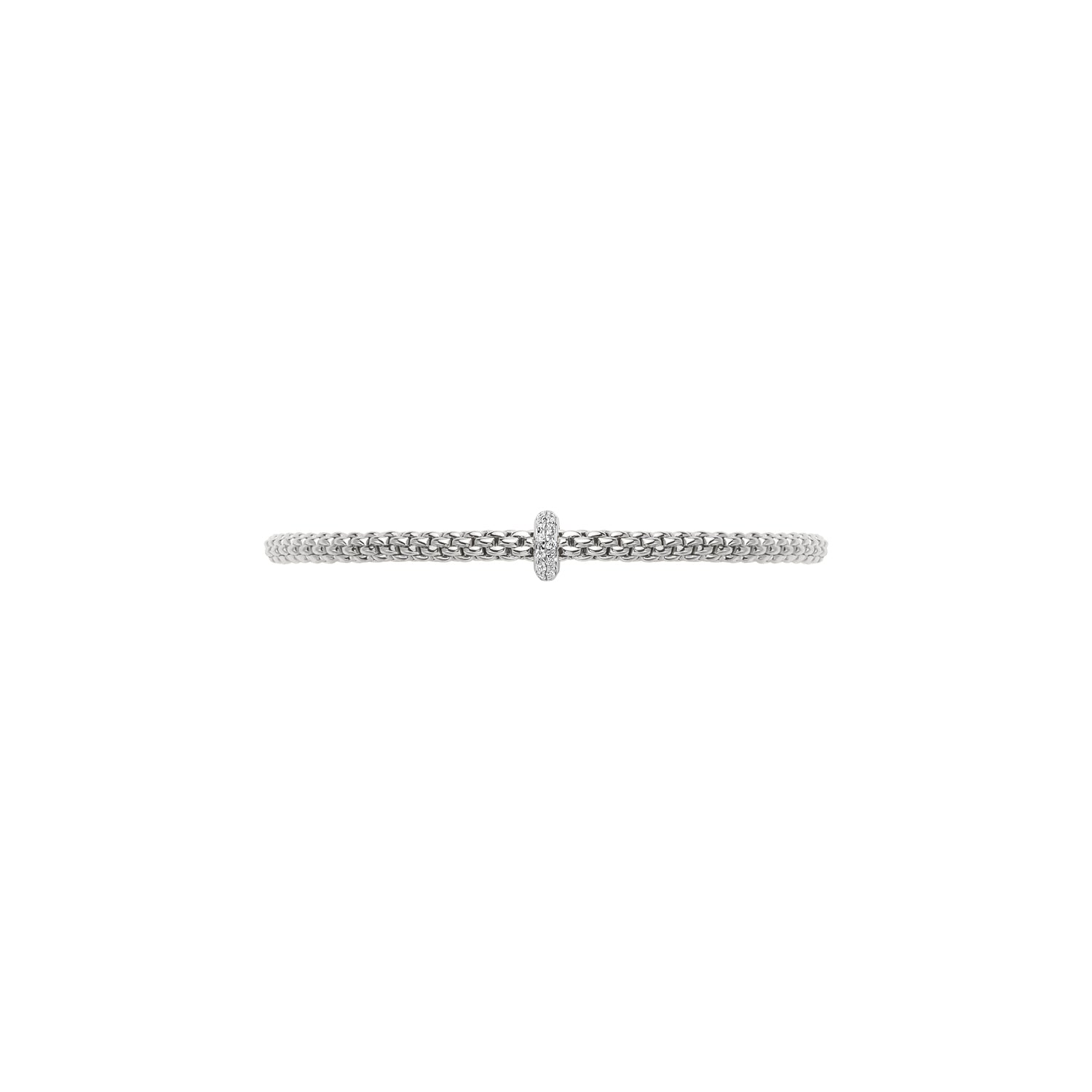 Fope Prima bracelet in white gold with diamond rondel
