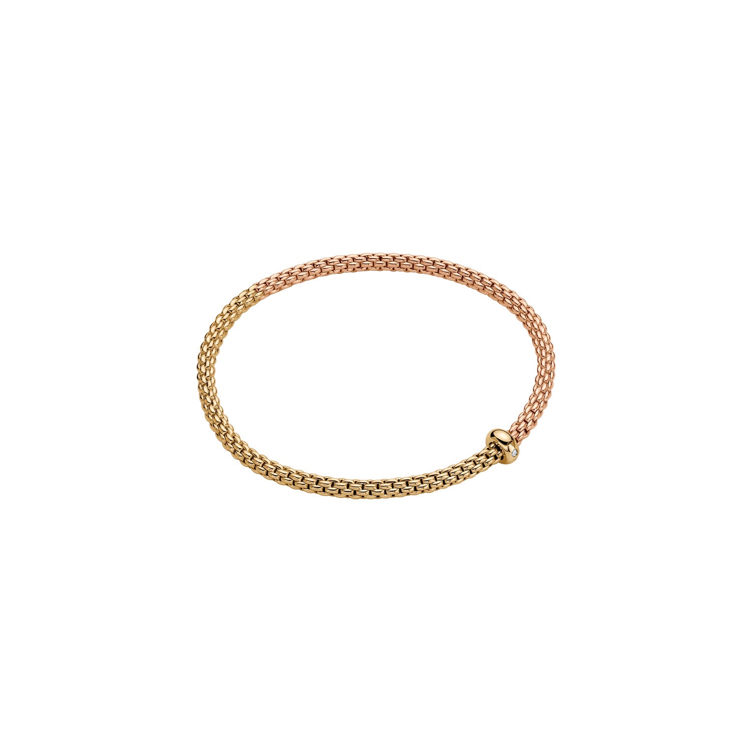 Fope Prima Essentials Bracelet BiColour in Rose gold and Yellow Gold
