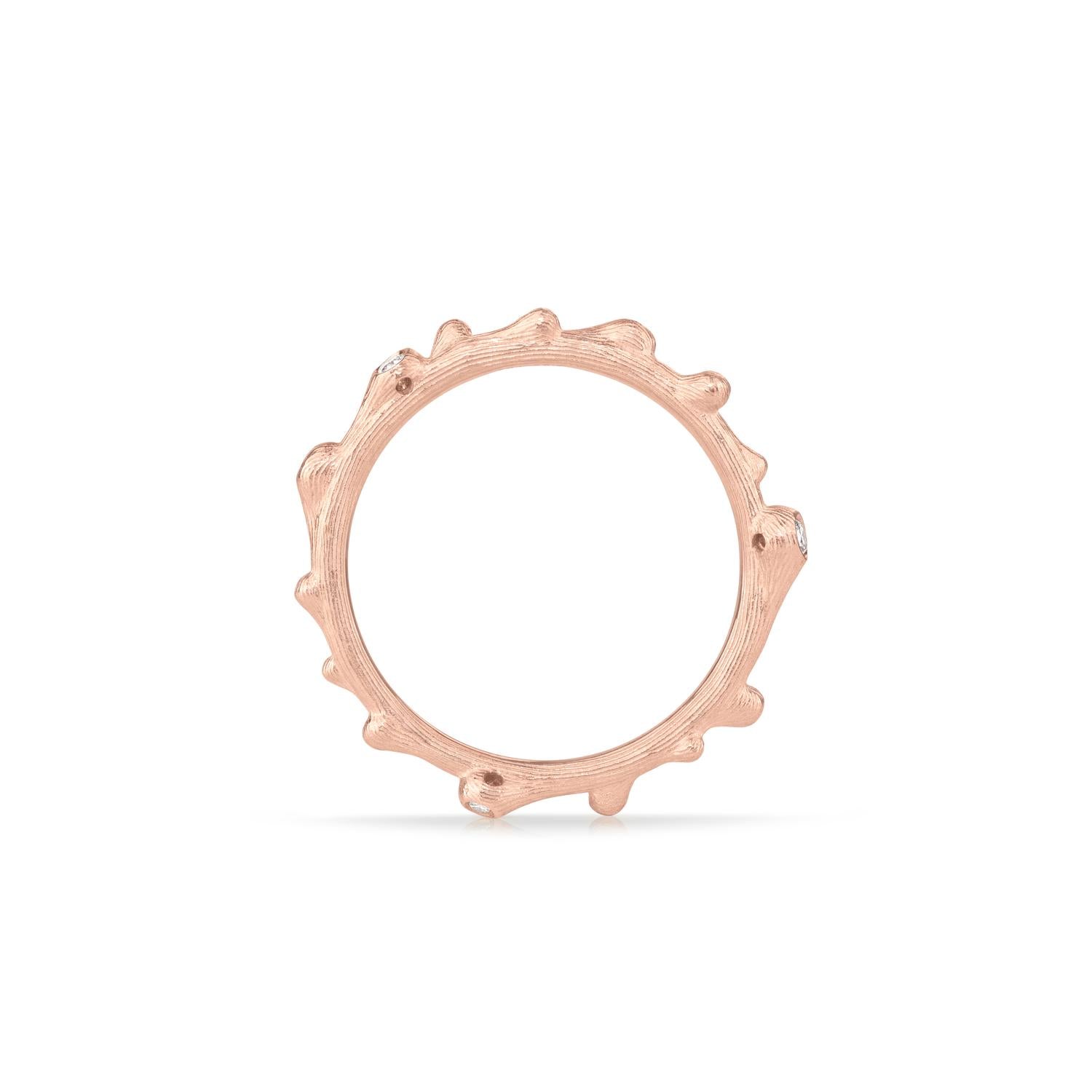 Ole Lynggaard Nature Ring in rose gold with 5 diamonds profile image