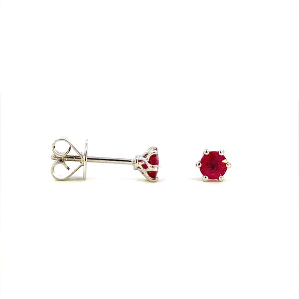 Ruby Stud Earrings - Natural - Artemis Collection - 18k