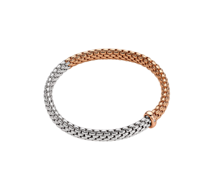 Fope Vendôme Gold Bracelet with Diamond 2tone White gold and Rose Gold