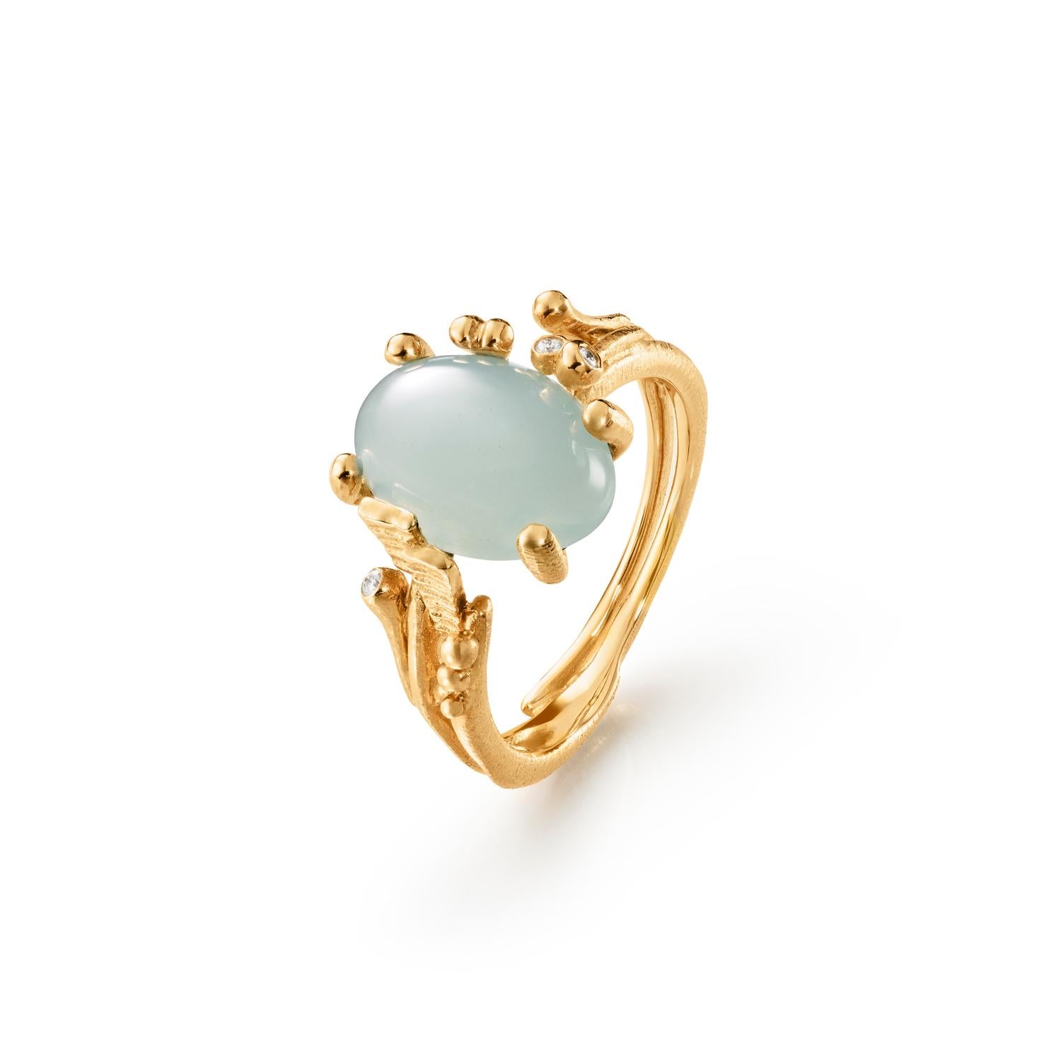 Ole Lynggaard BoHo ring with Aquamarine Small