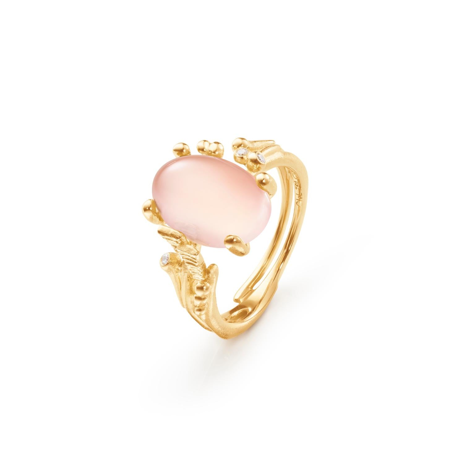 Ole Lynggaard BoHo ring with Rose Quartz Small