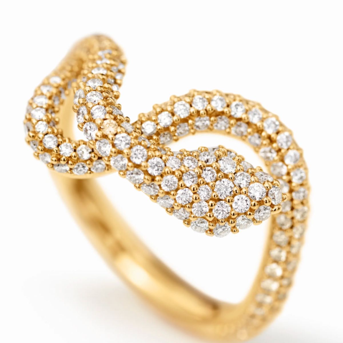Snakes Ring small pave – Trewarne Fine Jewellery