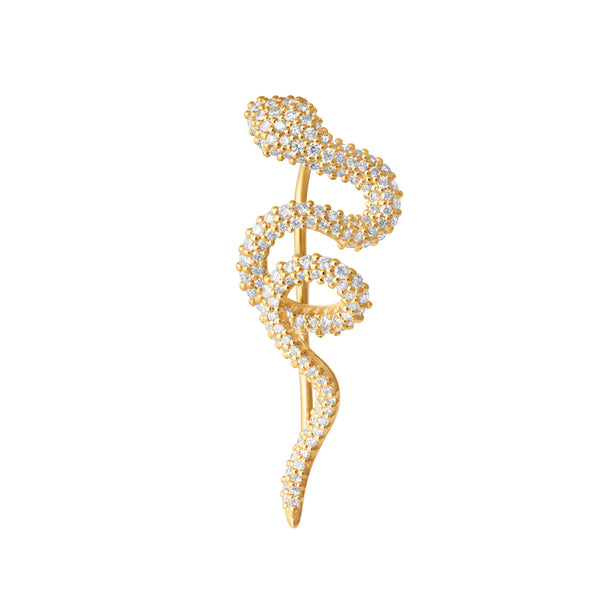 Ole Lynggaard Snake ear climber Diamond Pave