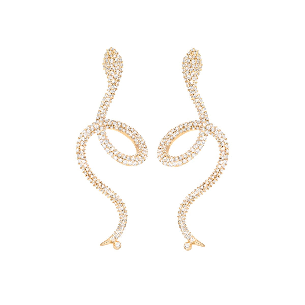 Snake Earrings Pave Diamond - Ole Lynggaard