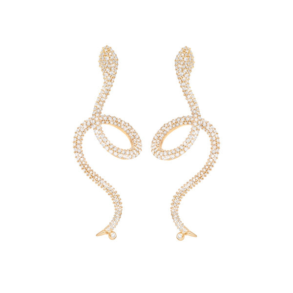 Snake Earrings Pave Diamond - Ole Lynggaard