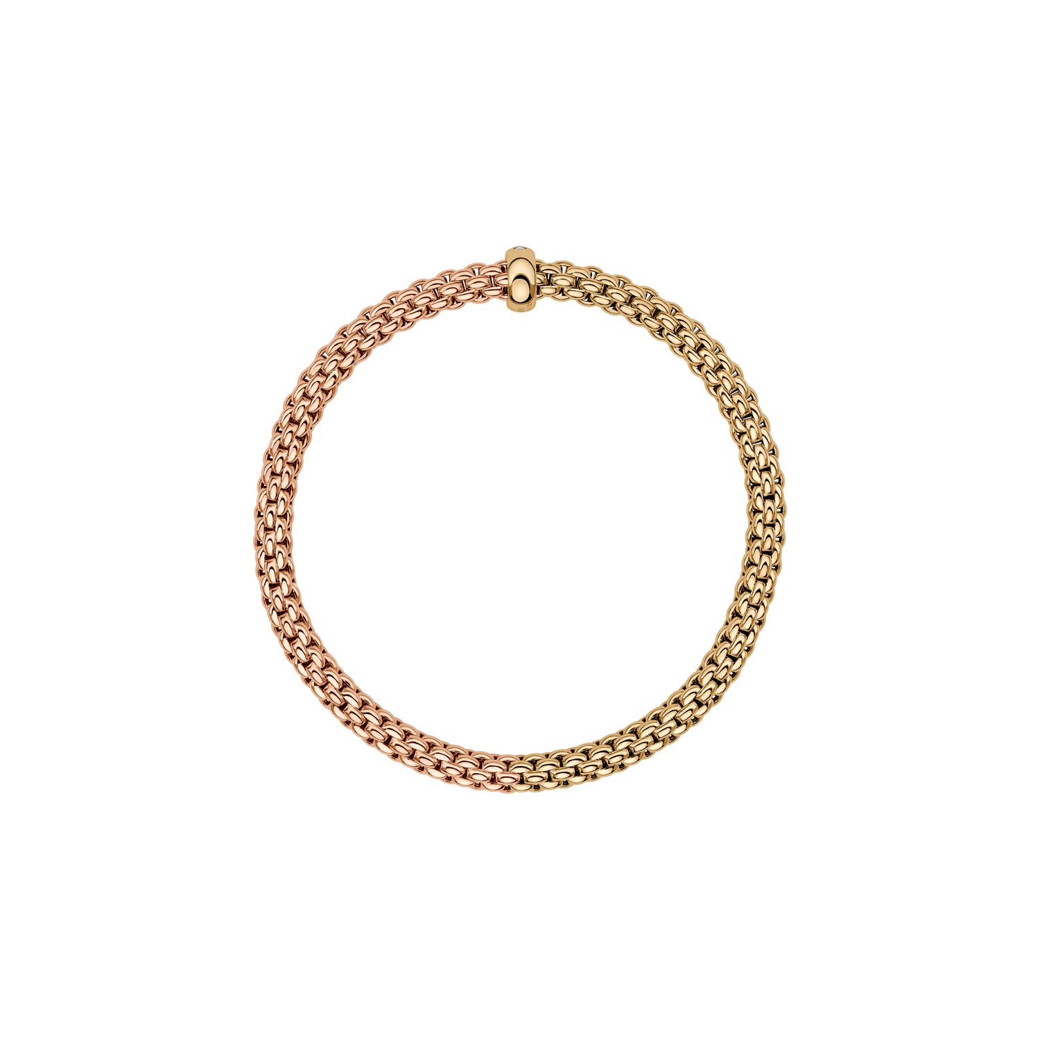 Fope Solo Essentials Bracelet BiColour rose and yellow gold
