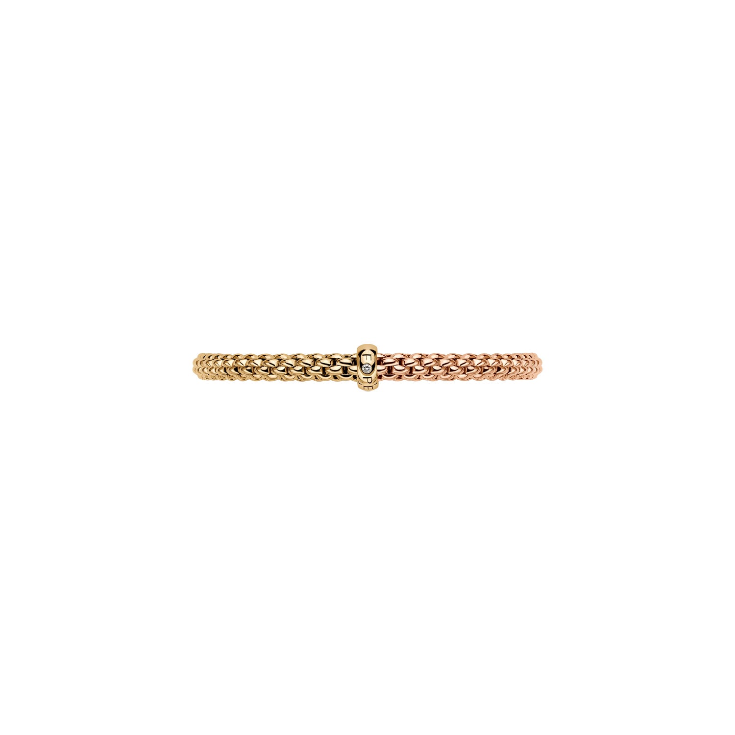 Fope Solo Essentials BiColour bracelet rose and yellow gold