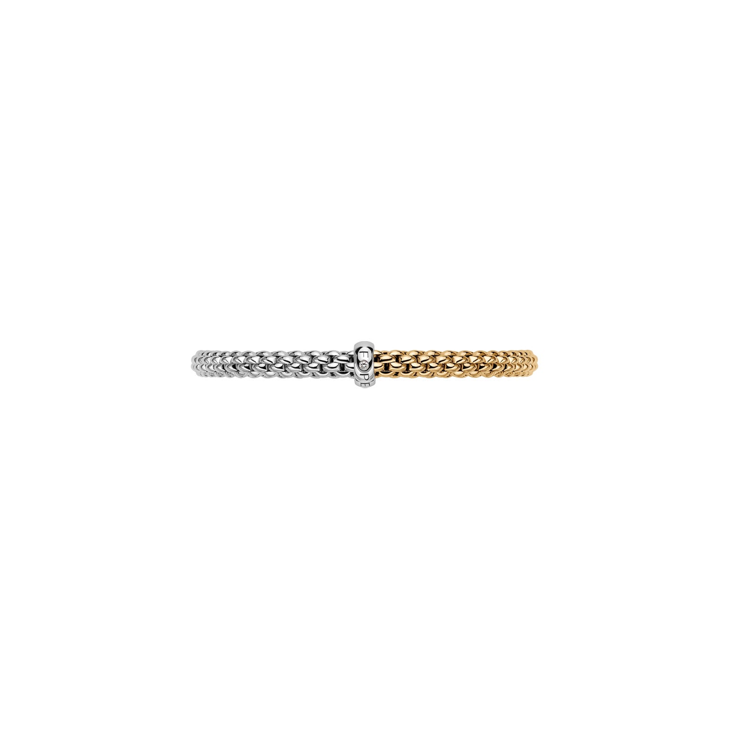 Fope Essentials BiColour bracelet in yellow and white gold