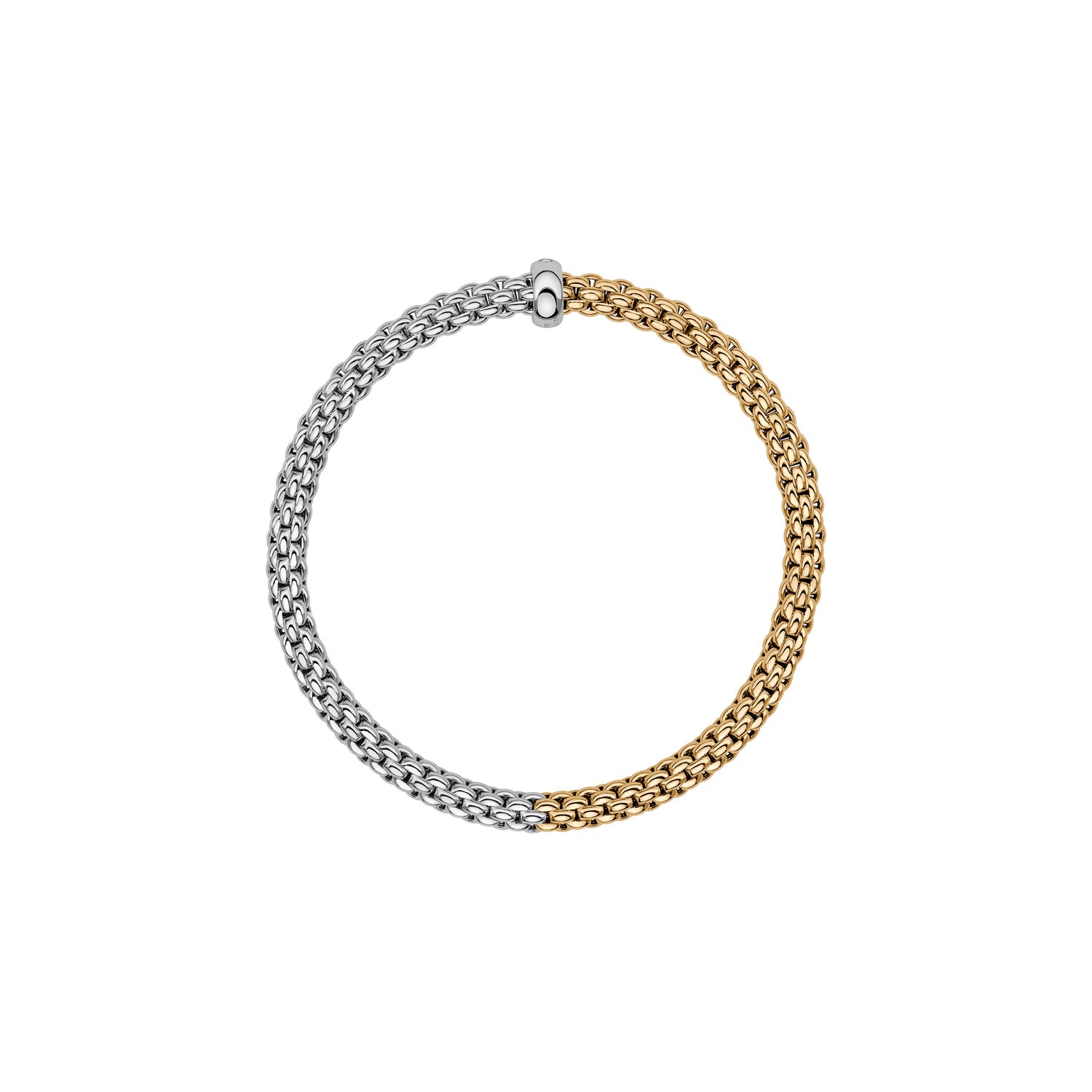 Fope Essential Solo bracelet BiColour Yellow and White Gold

