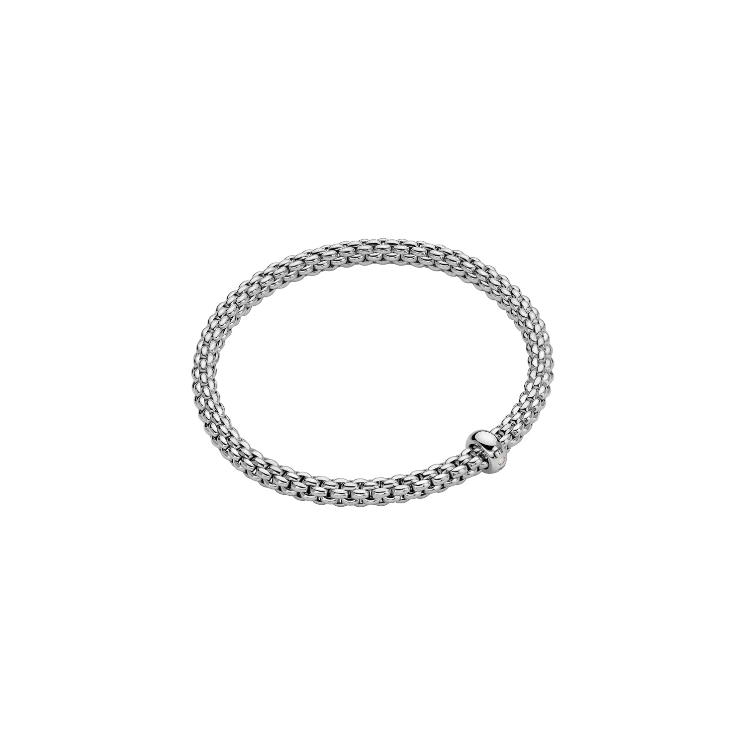 Fope Solo Essential Bracelet in White Gold