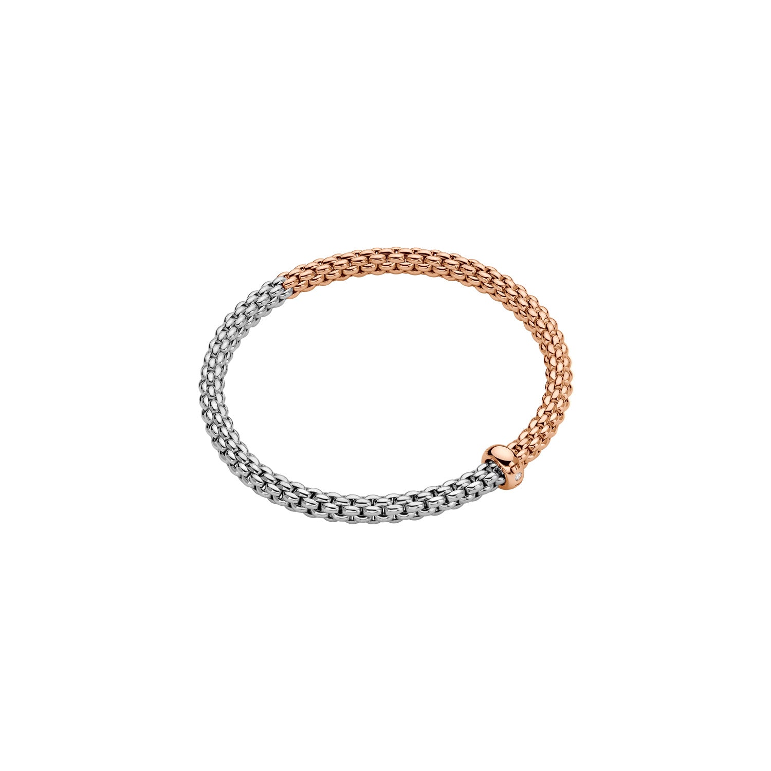 Fope Solo Essentials Bracelet BiColour Rose and White gold 